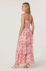 Vonnessa Pleated Tiered Maxi Dress
