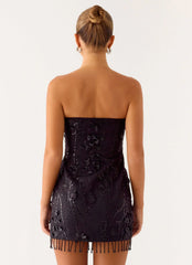 Wear My Kiss Mini Dress - Black