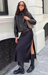 Genevieve Black Maxi Skirt