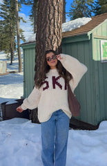Jasmine Ski Cream Jacquard Chunky Knit Sweater