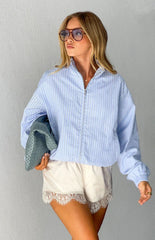 Lee Blue Stripe Funnel Neck Jacket - PRE ORDER