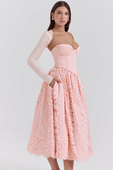 ballerina pink lace corset, skirt and bolero - sale