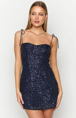 Penny Lane Navy Sequin Mini Dress