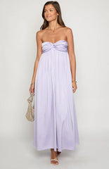 Maiana Lilac Strapless Maxi Dress