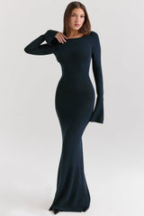 midnight blue maxi dress