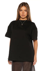 Alba Plain Black Tee