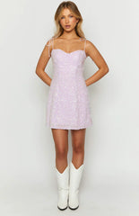 Penny Lane Purple Sequin Mini Dress