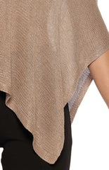 Pipa Metallic Knit Poncho