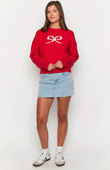 Zami Red Bow Sweater