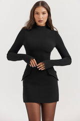 black mini dress