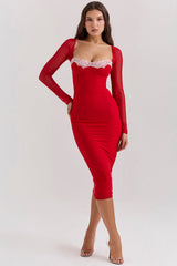 scarlet corset dress