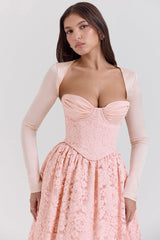 ballerina pink lace corset, skirt and bolero - sale